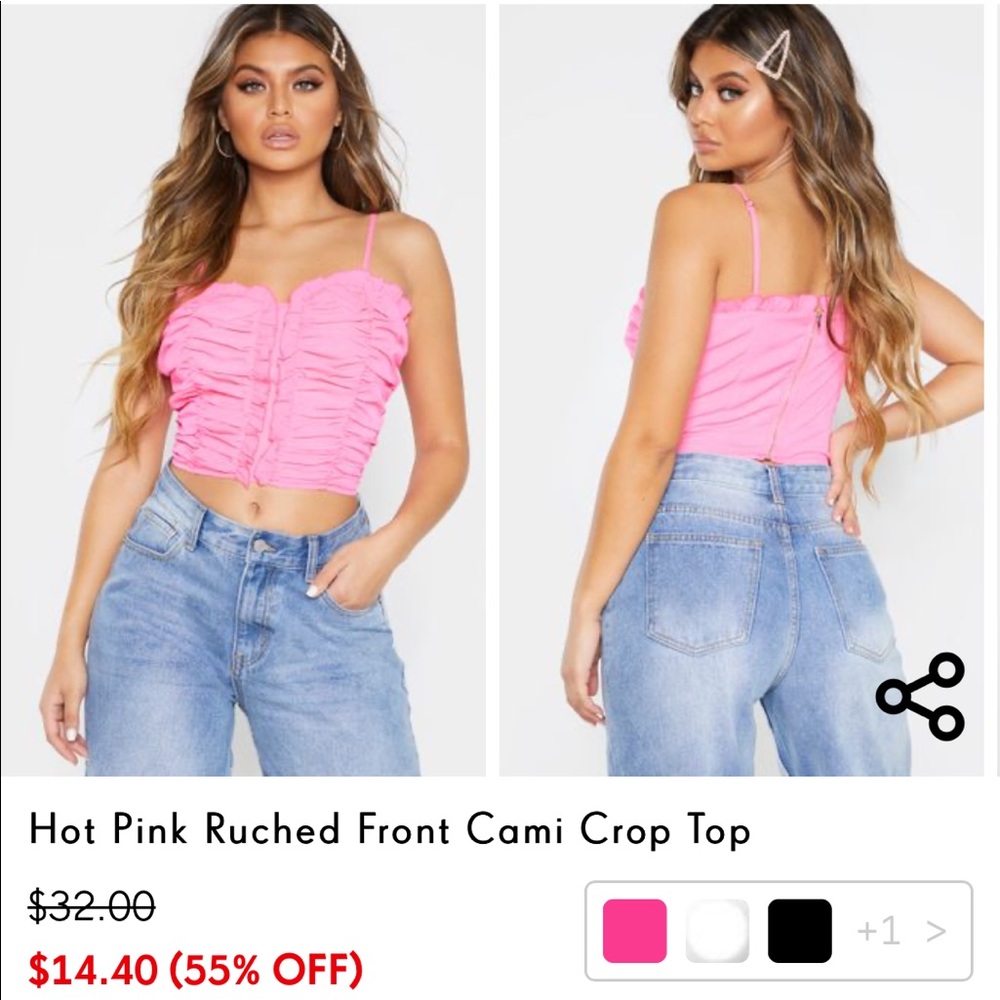 Women’s ruched crop top